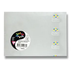 Obálka Clairefontaine strieborná C6, 20 ks